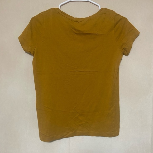 Vero Moda women's XS mustard yellow baby graphic tee cotton/modal blend EUC - Picture 5 of 7